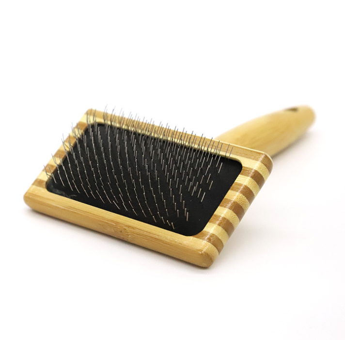 Various Size Custom Private Label Bamboo Pet Cat Dog Tidy Hair Removal Grooming Massage Slicker Comb Brush